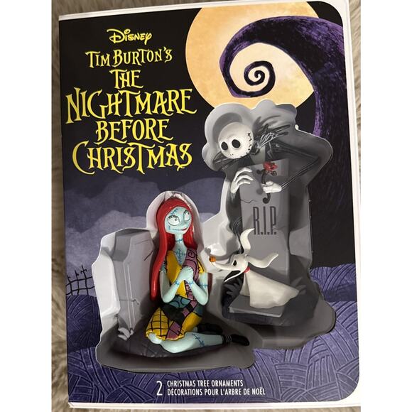 Hallmark 2022 Disney Nightmare Before Christmas Jack Sally Ornaments NIB - Picture 1 of 5